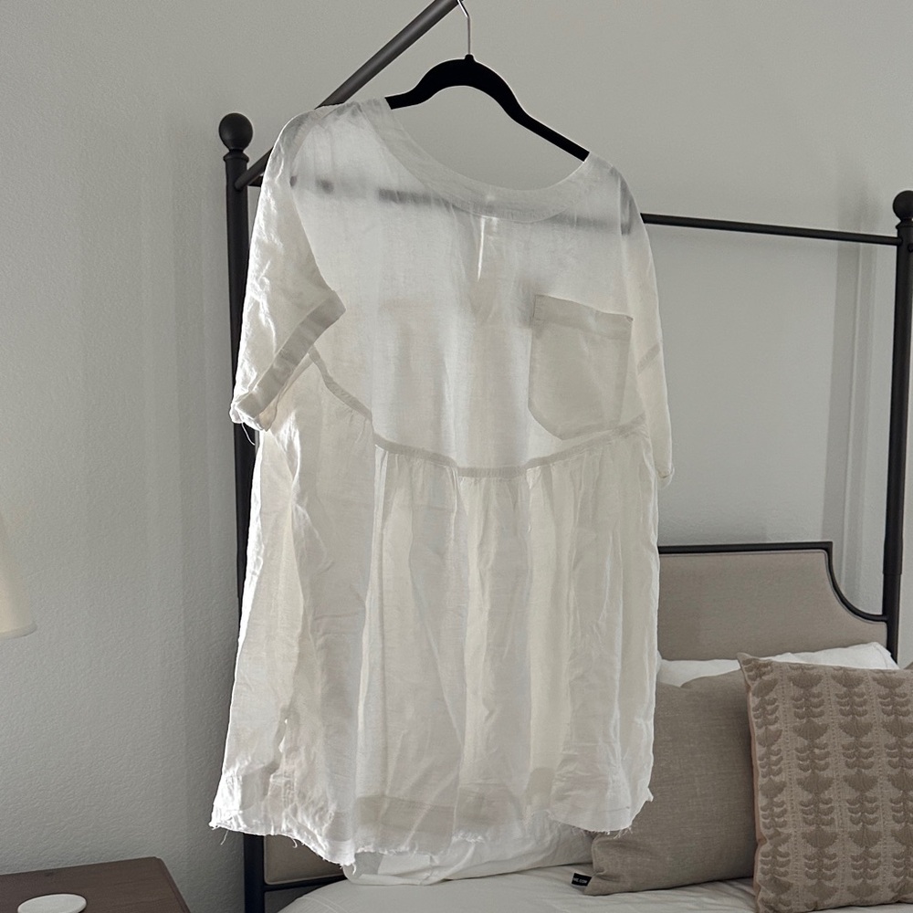 Free People White Tunic Top